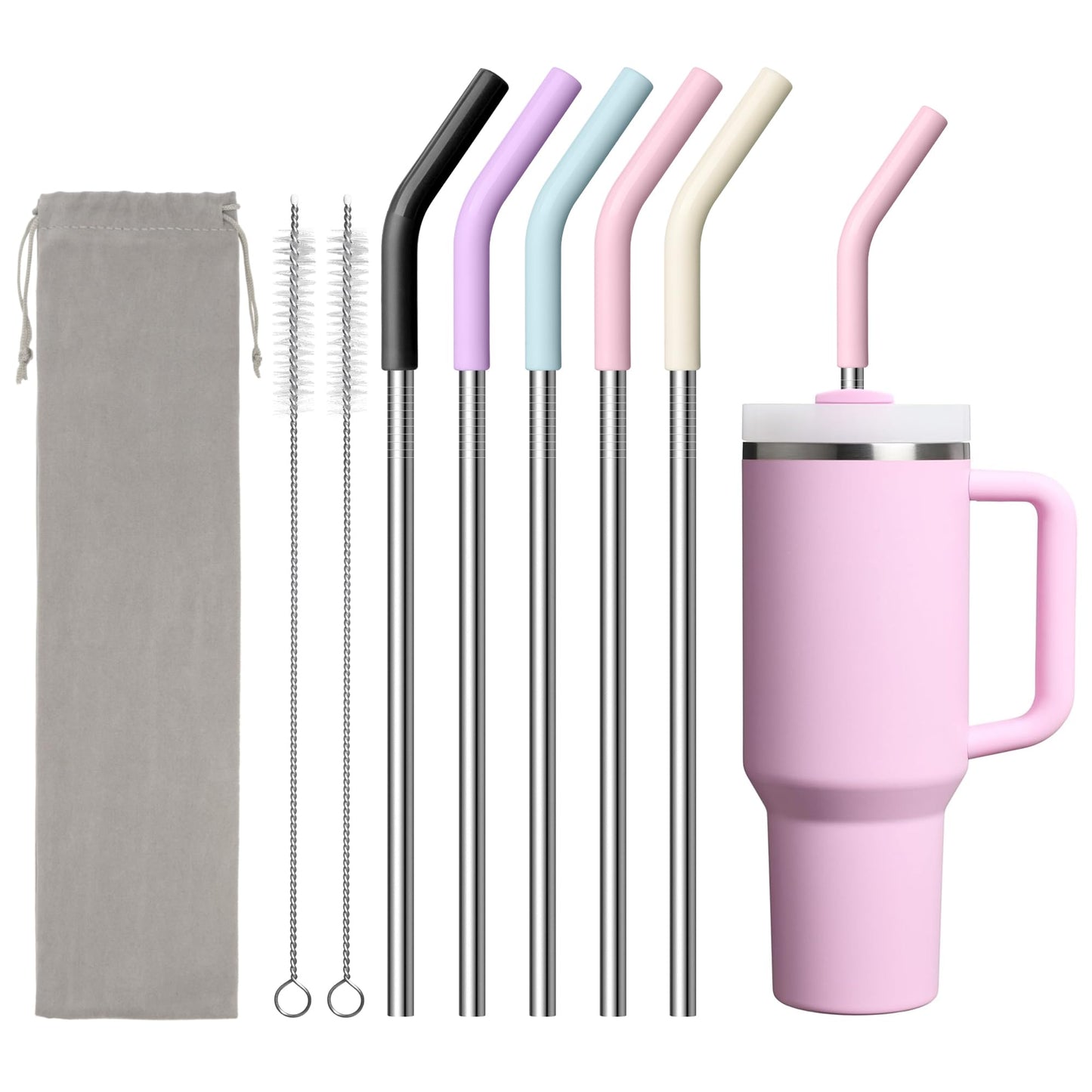 Premium Stainless Steel Straw Reusable Durable Rust Resistant Eco Friendly Drinking Straw For Daily Hydration | Random Color