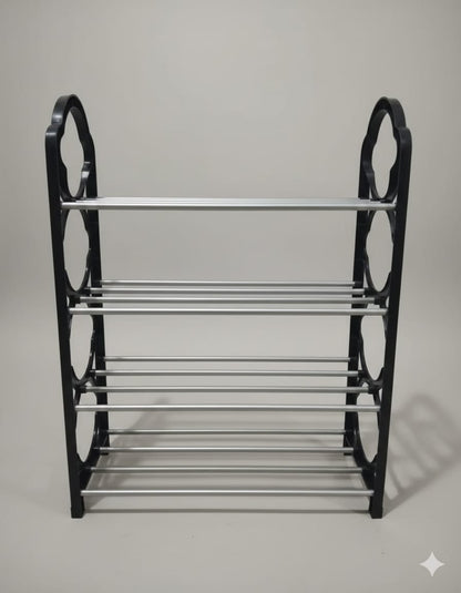 4 Layer Multipurpose Metal Shelf Rack 🗄️ | Space Saving Storage Organizer for Kitchen, Living & Study Room ✨