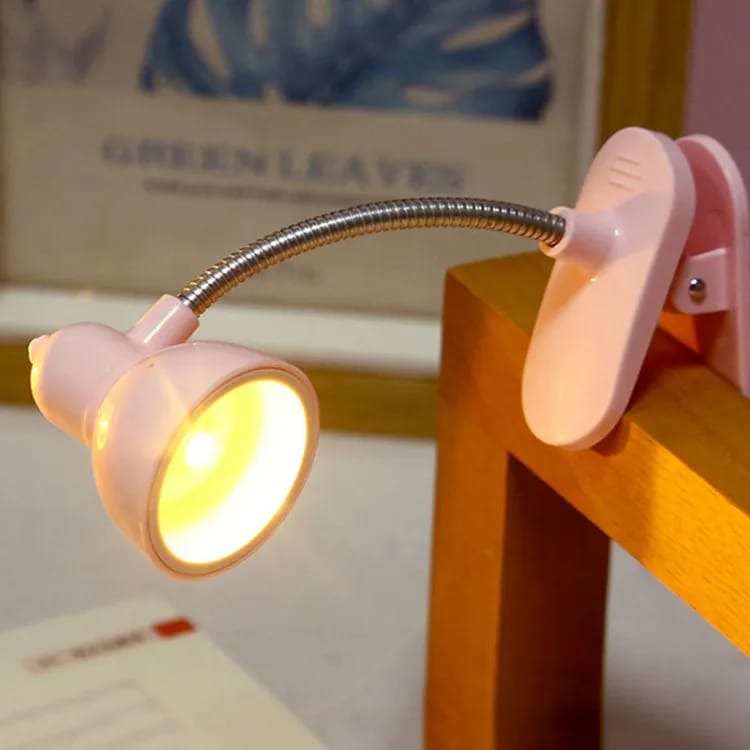 Portable LED Reading Lamp With Clip - Lightweight Flexible Night Book Light For Eye Care Comfortable Bedtime Reading And Travel