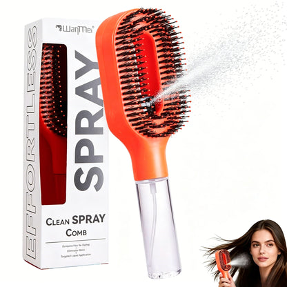 One-Click Spray Anti-Frizz Hair Brush