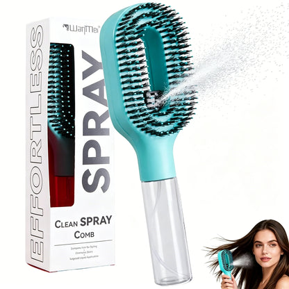 One-Click Spray Anti-Frizz Hair Brush