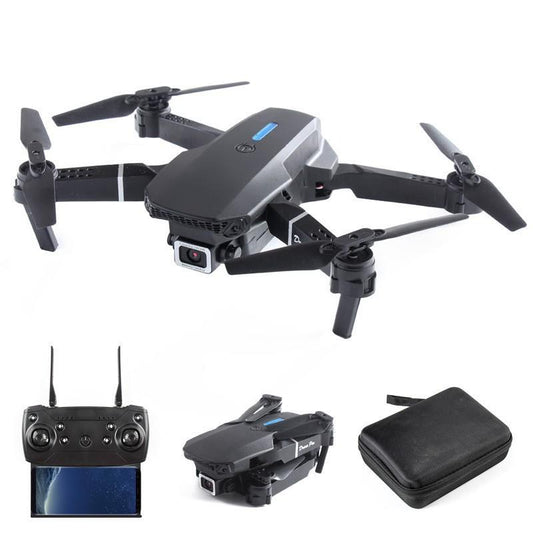 Drone Aerial Photography HD 4K Dual Camera Remote Control Airplane Toy-Black