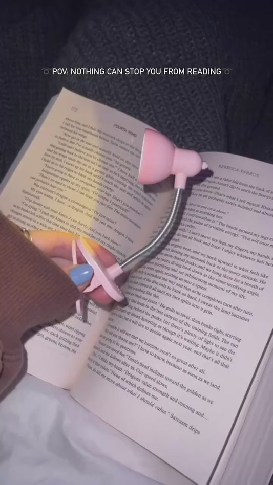Portable LED Reading Lamp With Clip - Lightweight Flexible Night Book Light For Eye Care Comfortable Bedtime Reading And Travel
